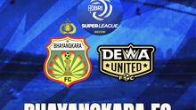 Ilustrasi Bhayangkara FC vs Dewa United di BRI Super League. (Bola.com/Benediktus Gerendo Pradigdo)