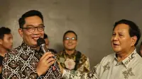 Mantan Gubernur Jawa Barat (Jabar) Ridwan Kamil bersama Calon Presiden (Capres) Koalisi Indonesia Maju (KIM) Prabowo Subianto. (Dok. Istimewa)