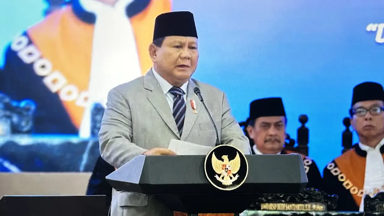 Presiden Prabowo Subianto menghadiri Sidang Istimewa Laporan Tahunan Mahkamah Agung (MA) 2024.