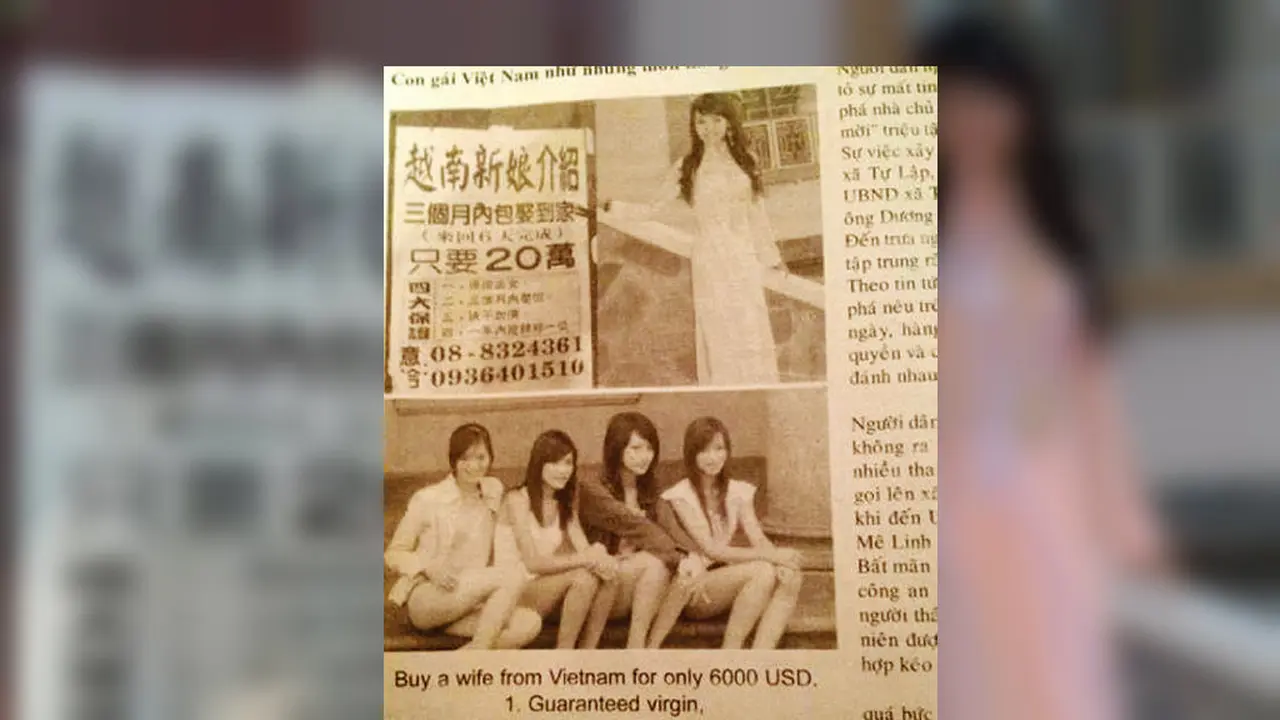 Iklan yang menawarkan istri perawan dari Vietnam