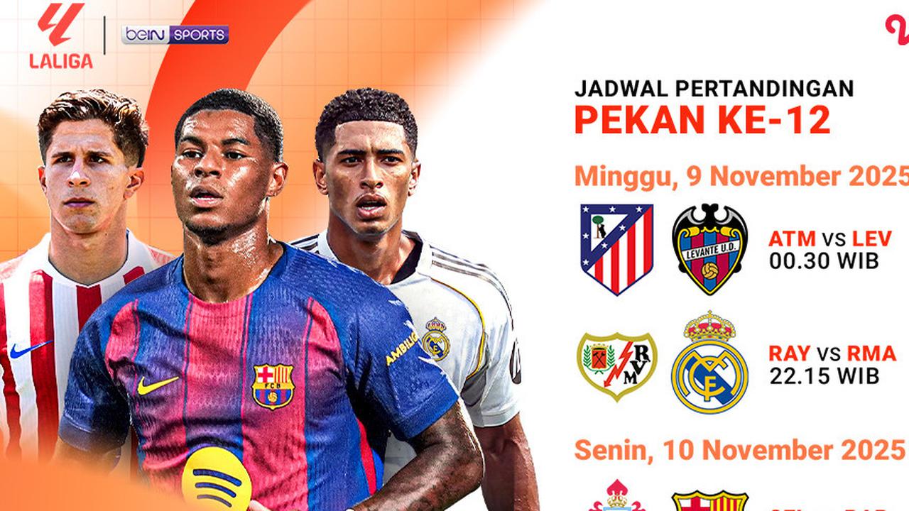 Simak Jadwal LaLiga 2025/26 Pekan ke-12, Eksklusif di Vidio