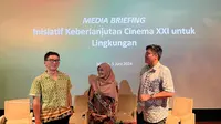 PT Nusantara Sejahtera Raya Tbk (CNMA) atau Cinema XXI mengimplementasikan inisiatif keberlanjutan secara bertahap.