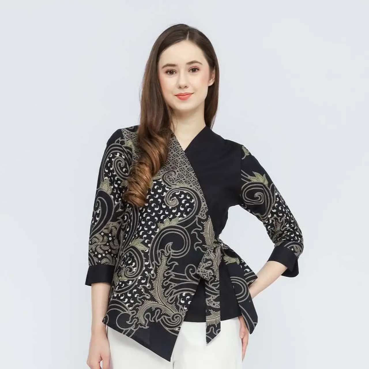 5 Model Baju Batik Kombinasi Kain Polos Untuk Wanita Terbaru