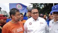 Presiden Konfederasi Serikat Pekerja Seluruh Indonesia (KSPSI) Andi Gani Nena Wea dan&nbsp;Presiden Konfederasi Serikat Pekerja Indonesia (KSPI) Said Iqbal. (Ist)