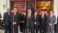 Menteri Pertahanan Republik Fiji melakukan kunjungan ke Kementerian Pertahanan RI dalam rangka melanjutkan Bilateral Meeting (Liputan6.com/Nurul basmalah)