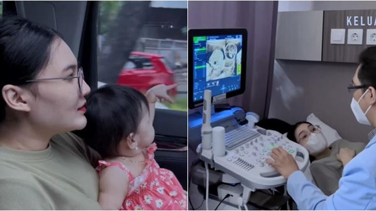 7 Momen Nella Kharisma Jalani USG Kandungan, Ditemani Suami dan Anak