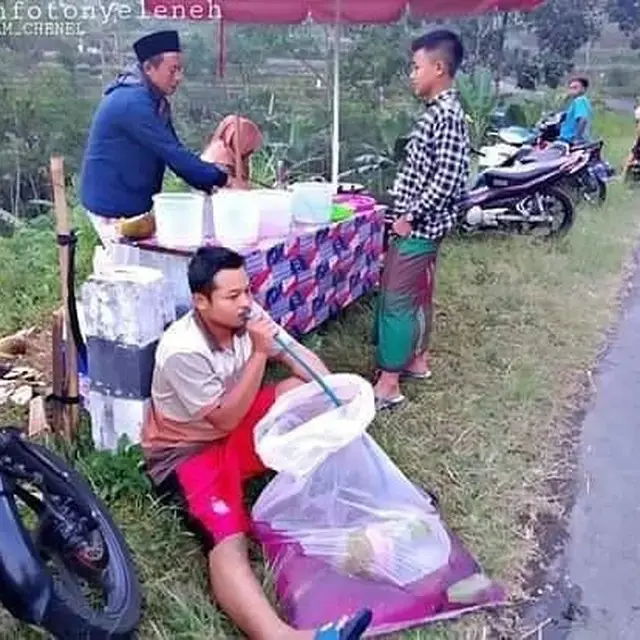 6 Potret Es dengan Buah Utuh Ini Nyeleneh, Jadi Bingung Cara Makannya