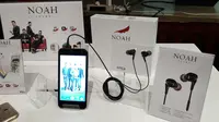 Peluncuran jajaran produk seri Noah Sound hasil kolaborasi Noah dan SPC Mobile di Jakarta, Senin (24/10/2016). (Liputan6.com/Agustinus Mario Damar)