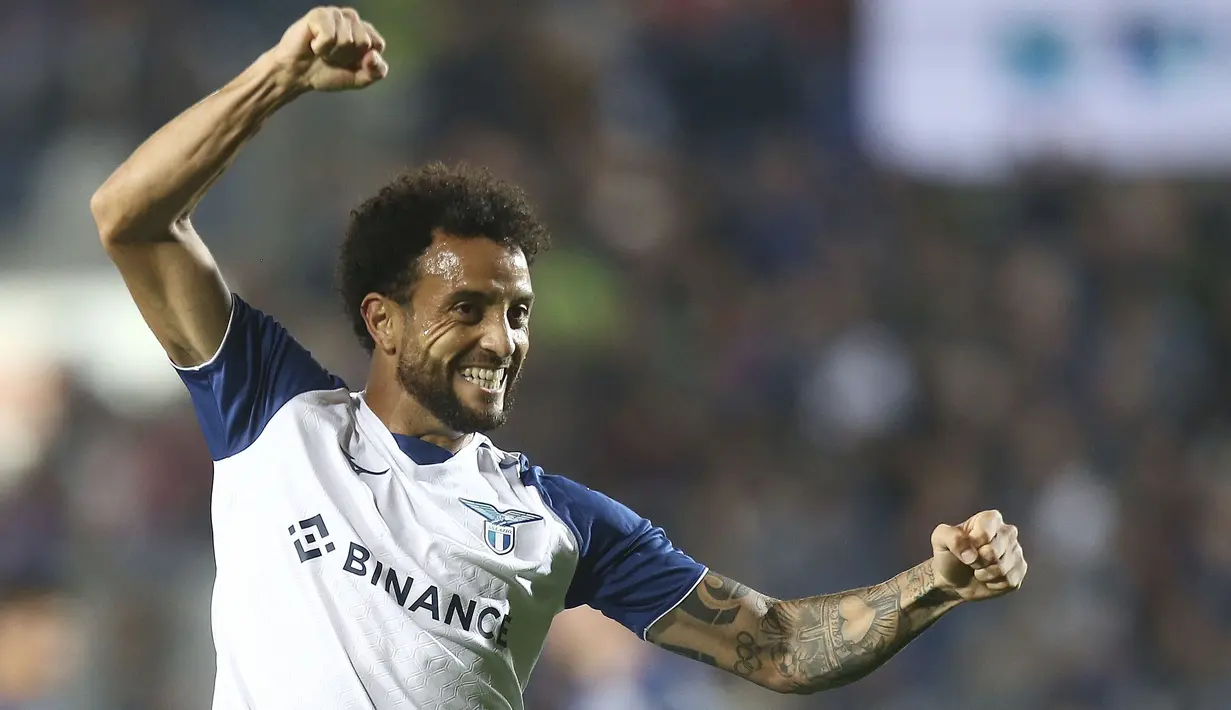 Sementara itu, hasil berbeda didapatkan oleh 'Si Elang Ibu Kota', Lazio. Mereka berhasil mencuri poin tiga dari markas Atalanta. (AP/LaPresse/Spada)