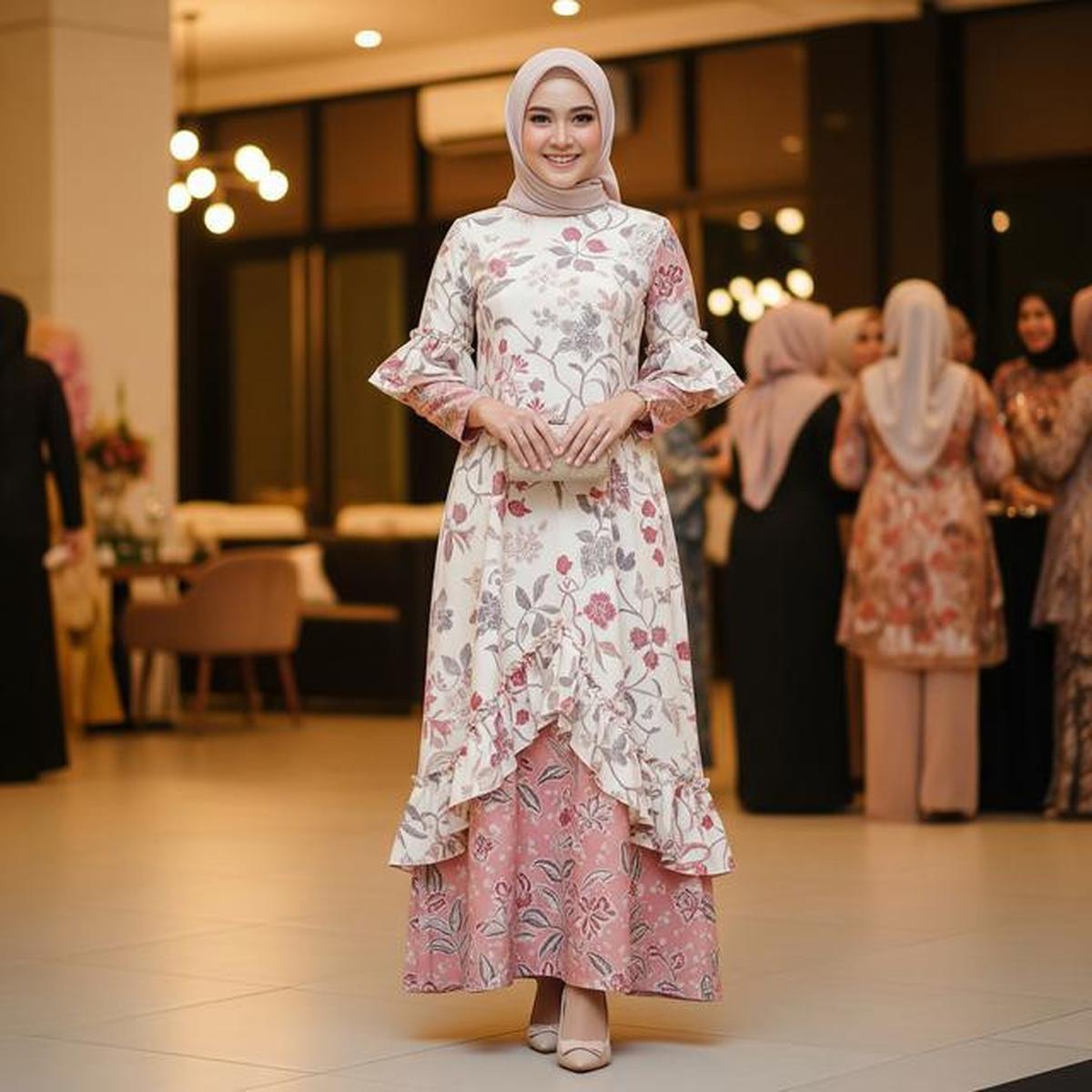 7 Model Gamis Batik untuk Arisan Wanita, Kombinasi Motif dan Warna yang Menawan