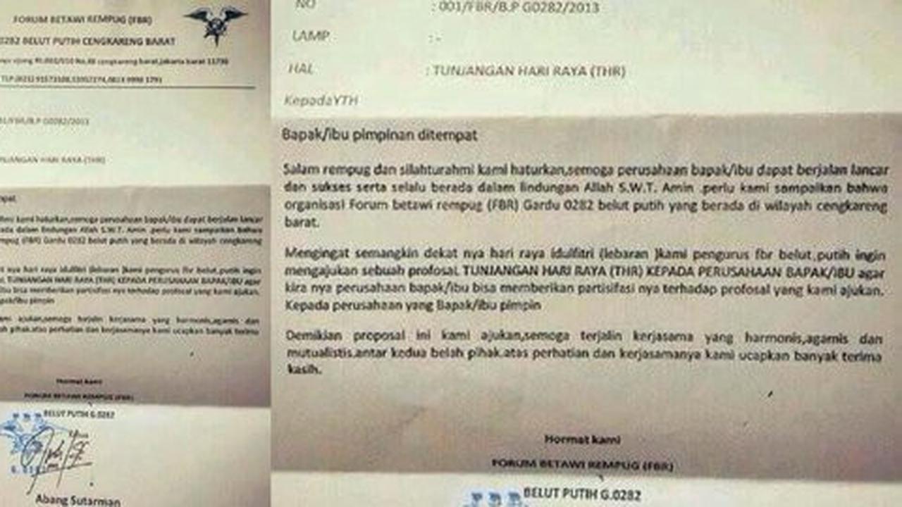 FBR sebar proposal minta THR ke perusahaan