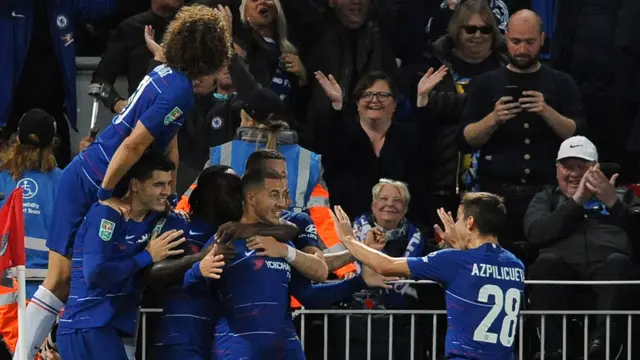 Eden Hazard Bawa Chelsea Singkirkan Liverpool dari Piala Liga