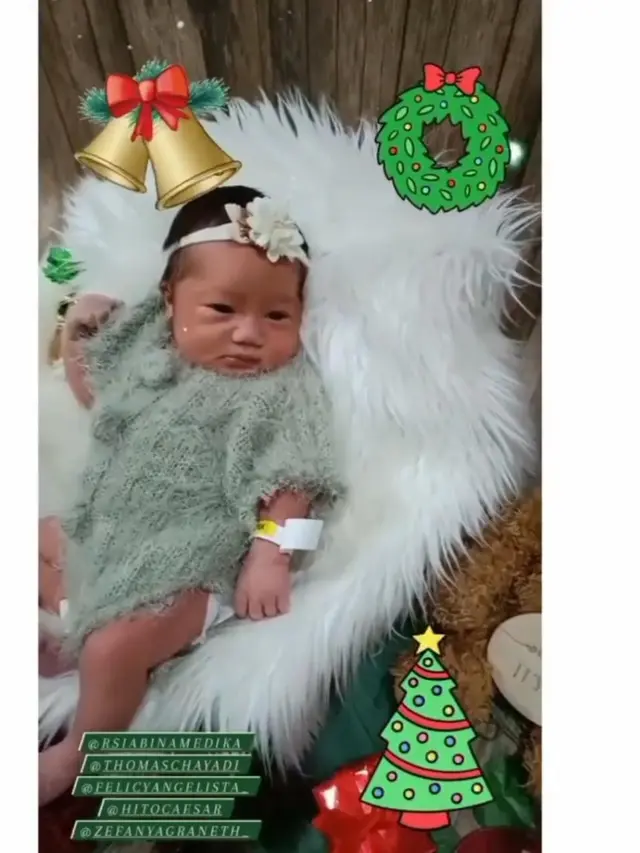 Cantiknya Anak Kedua Felicya Angelista dan Caesar Hito Dalam Balutan Baju Hijau