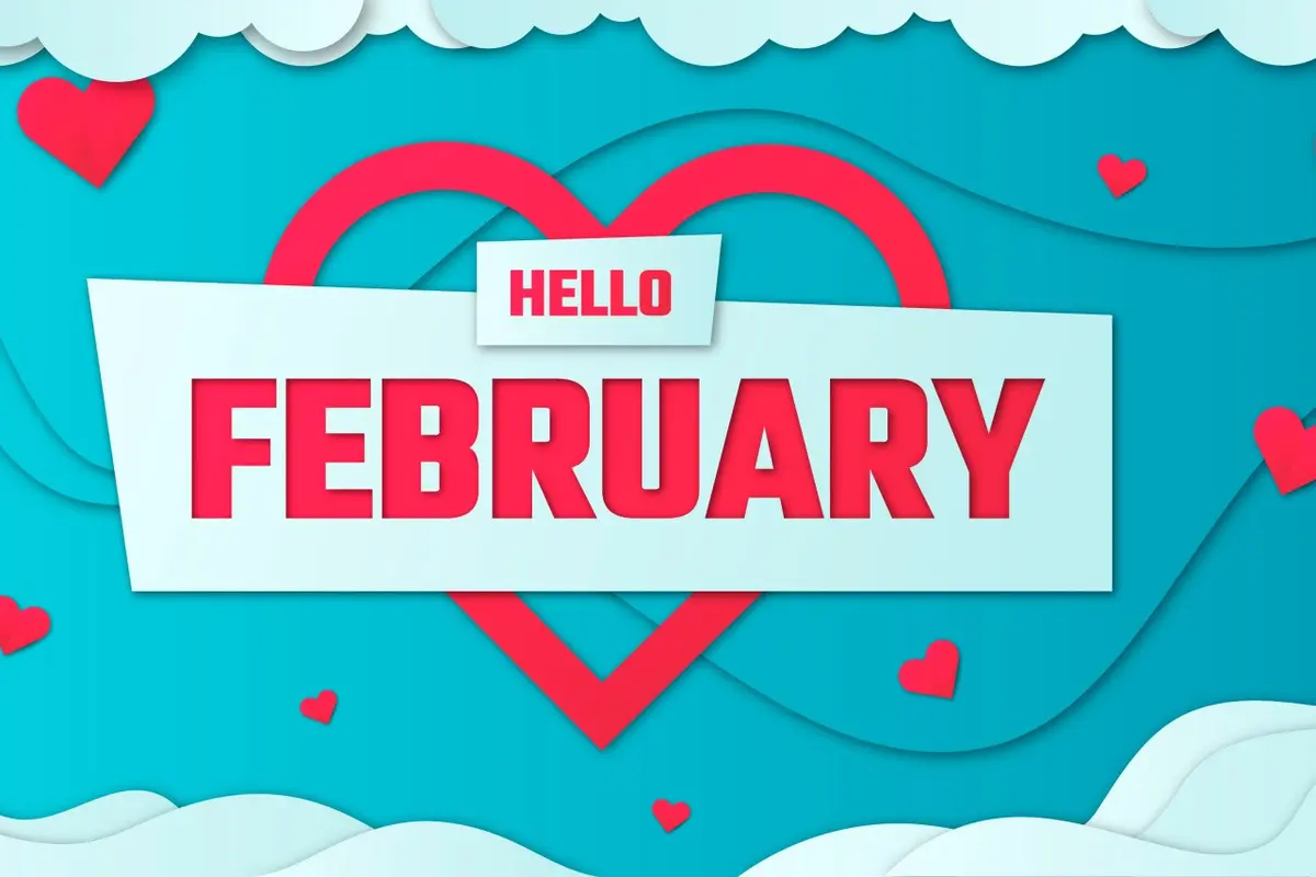 Ilustrasi bulan Februari