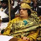 Muamar Khadafi, sosok yang pernah menjabat sebagai Presiden Libya selama 41 tahun dan disinyalir memberikan fasilitas serba gratis kepada rakyat (AFP Photo)