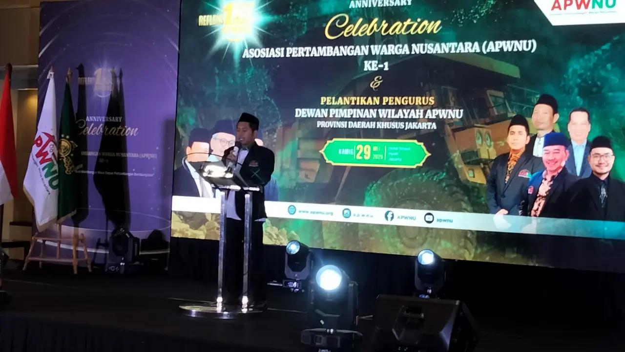 Harlah ke-1 dan Pelantikan Pengurus DPW DK Jakarta Asosiasi Pertambangan Warga Nusantara (APWNU) di Jakarta, pada Kamis 29 Mei 2025 (Istimewa)