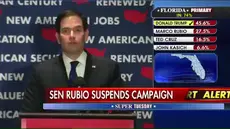 Rubio membuat pengumuman saat pidato di markas kampanyenya di Miami, setelah kehilangan suara dari negara asalnya dengan margin besar. (Fox News)