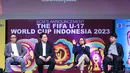 Konferensi pers pengumuman SCM sebagai pemegang hak siar Piala Dunia U-17 2023 di SCTV Tower, Jakarta, Selasa (3/10/2023) sore WIB. (Bola.com/Muhammad Iqbal Ichsan)