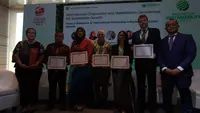 Sesi diskusi bertajuk &lsquo;Relevance of International Partnership in Realizing Sustainable Development&rsquo; dalam Indonesia Sustainability Forum (ISF) 2023. (TBI Indonesia)