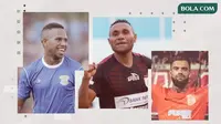 Okto Maniani, Titus Bonai dan Diego Michiels. (Bola.com/Dody Iryawan)