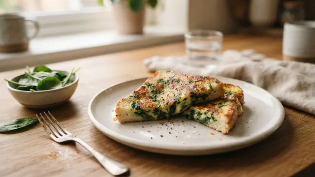 French Toast Gurih Bayam dan Keju