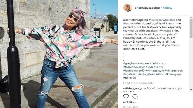 Suzy Grant, hampir 70 tahun tapi tetap eksis di Instagram
