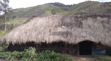 Lampu Tenaga Surya Hemat Energi (LTSHE) terpasang di rumah penduduk di desa terpencil Papua. Pada 2017 Kementrian ESDM telah membagikan paket LTSHE untuk 79.564 rumah di 1.027 desa. (Liputan6.com/HO/Hadi M Djuraid)
