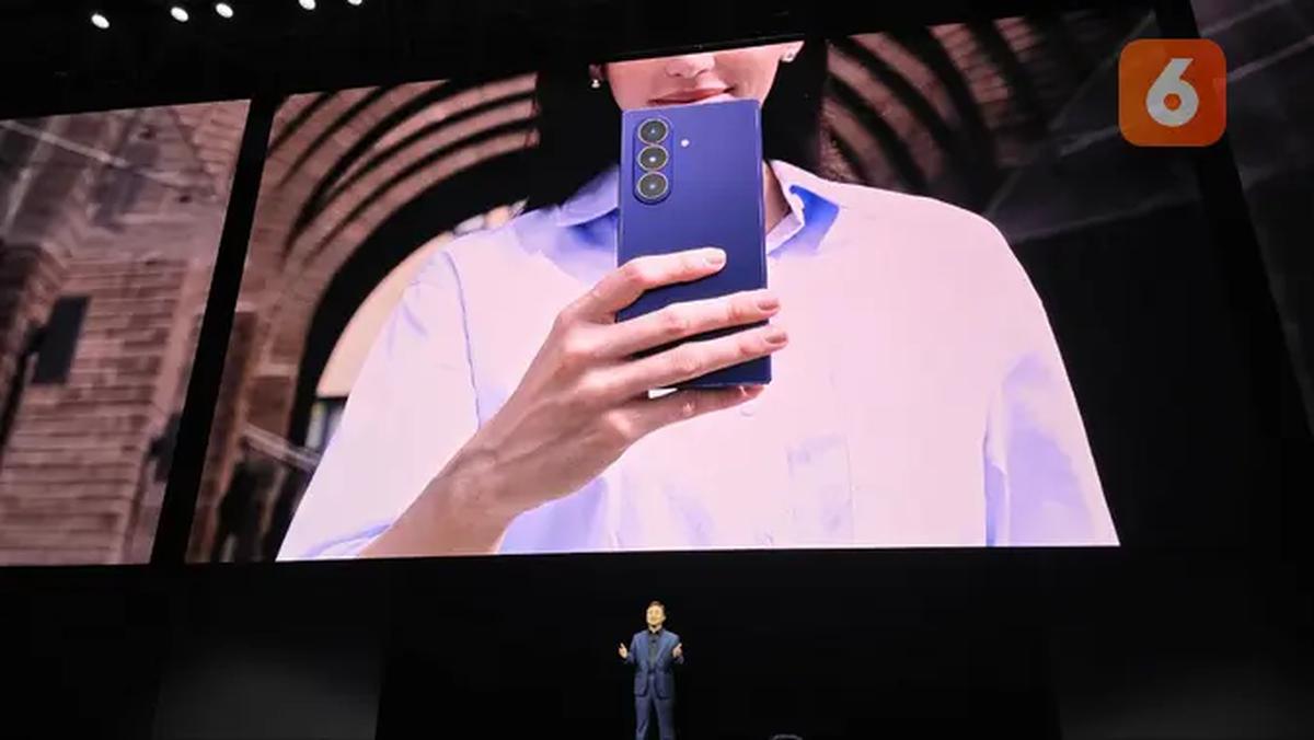 President and Acting Head of the Device Mobile eXperience (DX) Division di Samsung Electronics TM Roh saat gelaran Galaxy Unpacked di New York, Amerika Serikat, Rabu (9/7/2025), waktu setempat. (Liputan6.com/ Agustinus Mario Damar)