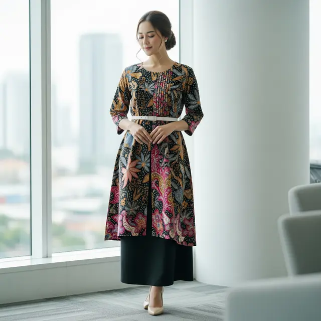 Model Atasan Batik yang Mudah Dipadukan untuk Kerja dan Acara Keluarga (Image by Gemini AI)