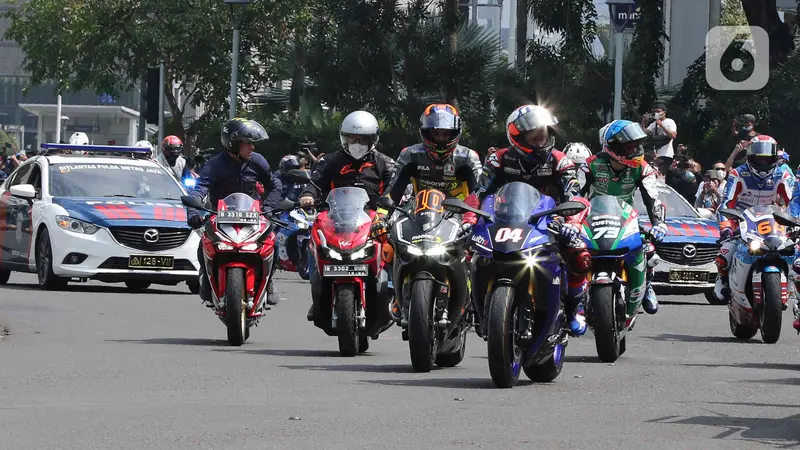 Saat Parade Pembalap MotoGP Mengaspal di Jakarta