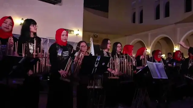 Pertunjukan Angklung Indonesia Meriahkan Piala Dunia 2022 Qatar.