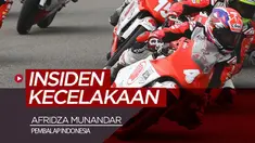 Berita video insiden kecelakaan yang merenggut nyawa pembalap Indonesia, Afridza Munandar, di Sirkuit Sepang, Malaysia, Sabtu (2/11/2019).