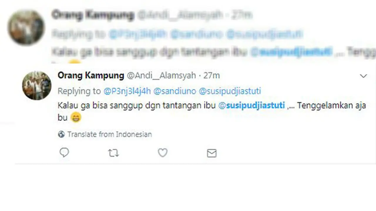 Menteri Susi Tantang Anies-Sandi, Warganet: Tenggelamkan Saja, Bu