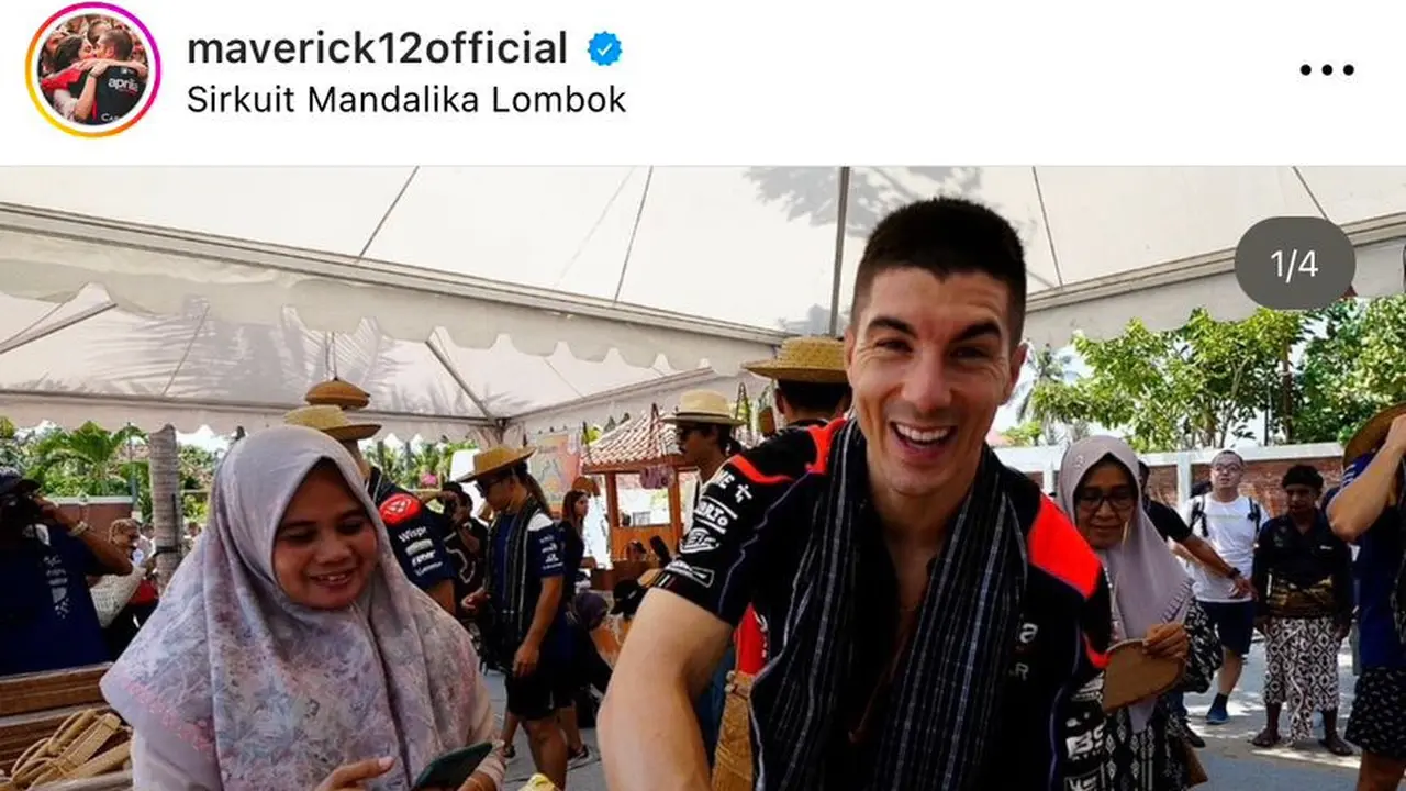 Maverick Vinales Berguyon dengan Guyonan Indonesia