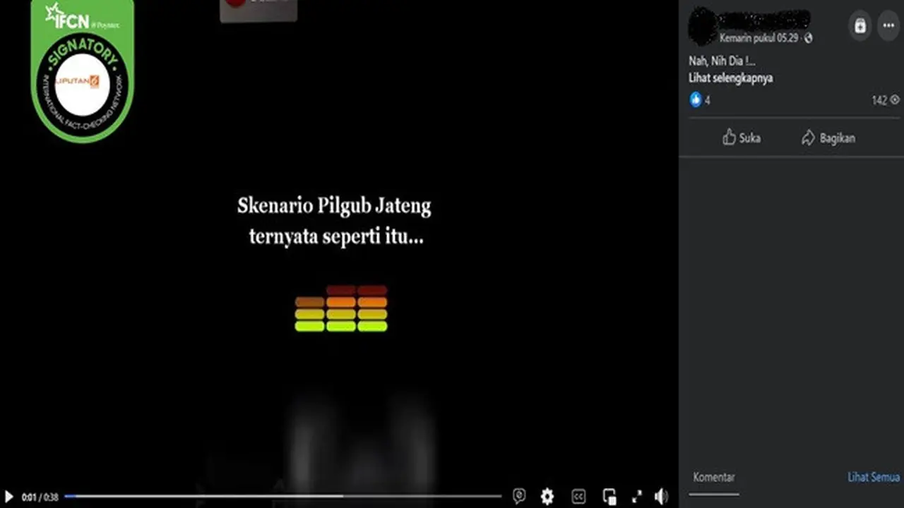 Gambar tangkapan layar rekaman yang diklaim sebagai suara Presiden ke-7 RI Joko Widodo menginstruksikan Ahmad Luthfi diganti oleh Kaesang Pangarep memimpin Jawa Tengah. (sumber: Facebook)