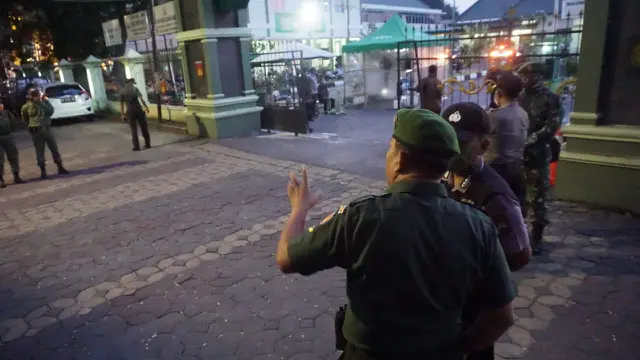 Suasana RS Slamet Riyadi saat ibunda Jokowi meninggal dunia, Rabu (25/3/2020). (Liputan6.com/Fajar Abrori)