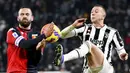 Juventus berhasil mengamankan tiga poin kala menjamu Genoa pada pertandingan pekan ke-16 Serie A di Allianz Stadium, Senin (6/12/2021). Tampil di depan pendukungnya sendiri, skuad Nyonya Tua tampil menekan sejak bola digulirkan.  (Marco Alpozzi/LaPresse via AP)