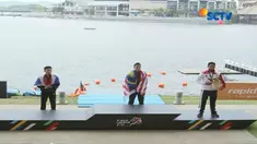 Aflan berhasil menyentuh garis finish, tepat di belakang atlet Malaysia dan Thailand dengan catatan waktu 2 jam 8 menit 40 detik.