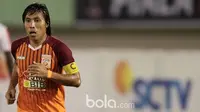 Asri Akbar bersyukur Pusamania Borneo FC memenangi leg pertama semifinal Piala Presiden 2017. (Bola.com/Nicklas Hanoatubun)