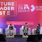 Wakil Gubernur Jawa Timur Emil Dardak dan Direktur Bisnis Digital Muhamad Fajrin Rasyid menjadi pembicara di acara diskusi Future Leader Fest 2023. Credit: IA-ITB Jakarta