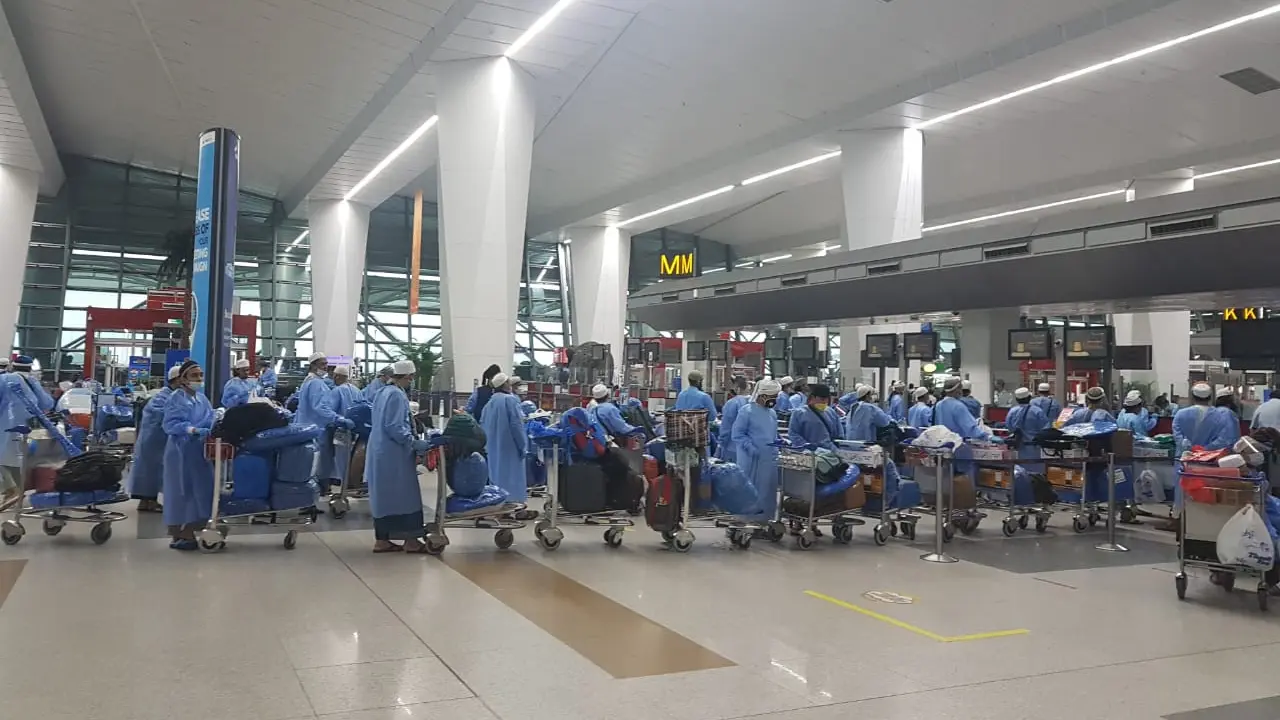 Proses repatriasi 135 WNI yang terdampak lockdown di India oleh KBRI New Delhi.