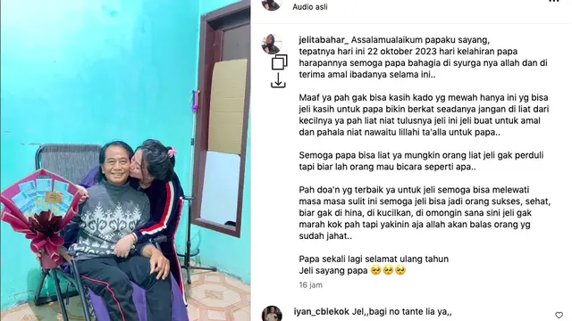 Jelita Bahar Memperingati Hari Ulang Tahun Mendiang Ayah dengan Berbagi Berkat: Maaf ya Pah, Hanya Ini yang Bisa Aku Kasih