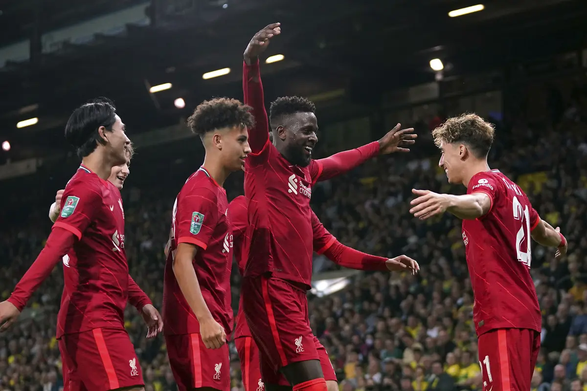 Piala Liga Inggris Norwich City vs Liverpool