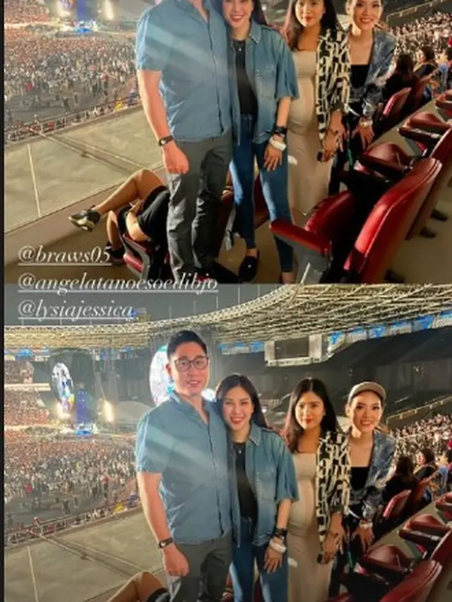 Potret Valencia Tanoe Nekat Nonton Konser Coldplay, Pamer Baby Bump
