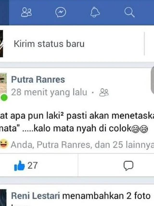 status bocah sok bijak (foto: facebook)