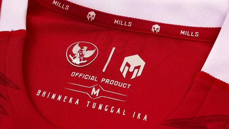 Disain jersey baru Timnas Indonesia keluaran Mills Sports