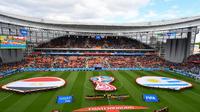 Laga penyisihan Grup A Piala Dunia 2018 antara Mesir vs Uruguay di Ekaterinburg Arena, Jumat (15/6/2018). (AFP/Hector Retamal)