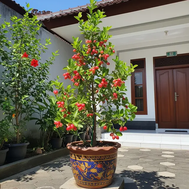 12 Pohon Buah Mini Tinggi 1 Meter di Pot, Wujudkan Kebun Impian