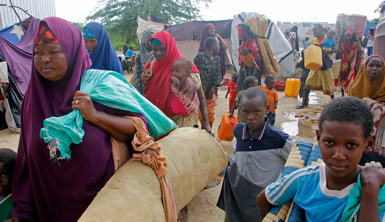 "Bencana ini juga telah menyebabkan berbagai kerusakan besar terhadap infratsruktur sipil, khususnya di wilayah Gedo di bagian selatan Somalia," ujarnya. (AP Photo/Farah Abdi Warsameh)