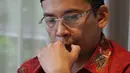Ekspresi mantan Gubernur NTB, Tuan Guru Bajang (TGB) Muhammad Zainul Majdi saat konferensi pers klarifikasi pemberitaan di Jakarta, Rabu (19/9). Dugaan dana gratifikasi yang diterima TGB terjadi sepanjang 2009-2011. (Merdeka.com/Imam Buhori)